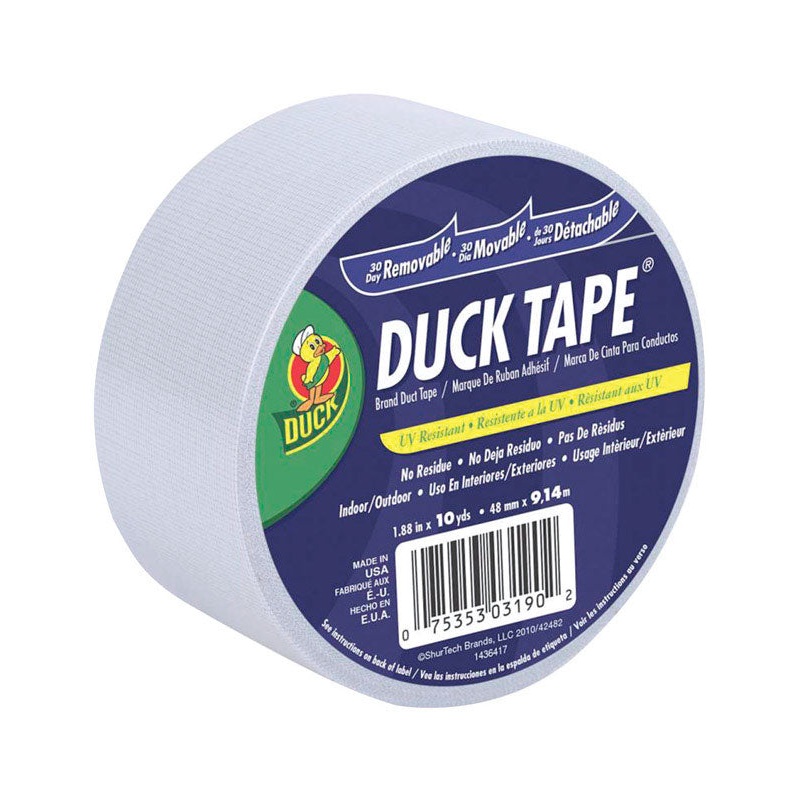 Duck Brand Duct Tape 1.88 in. W x 10 yd. L White
