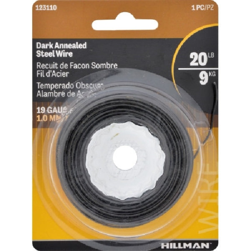 Hillman 19 Ga. 50 ft. L Dark Annealed Steel 20 lb. Solid Steel Wire