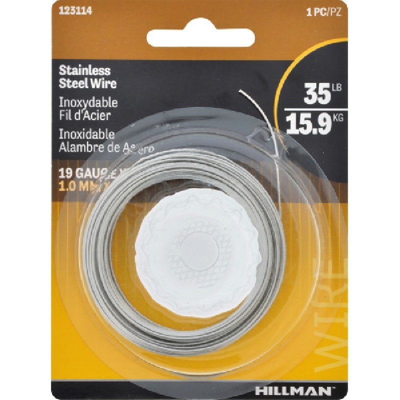 Hillman 30 ft. L Stainless Steel Wire 19 Ga.
