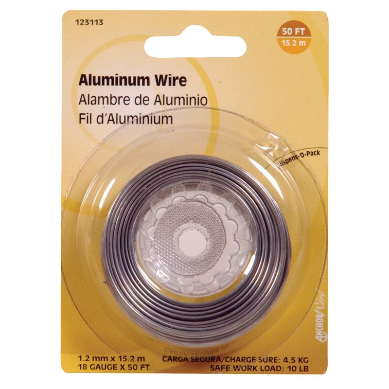 Hillman 50 ft. L Aluminum Wire 18 Ga.