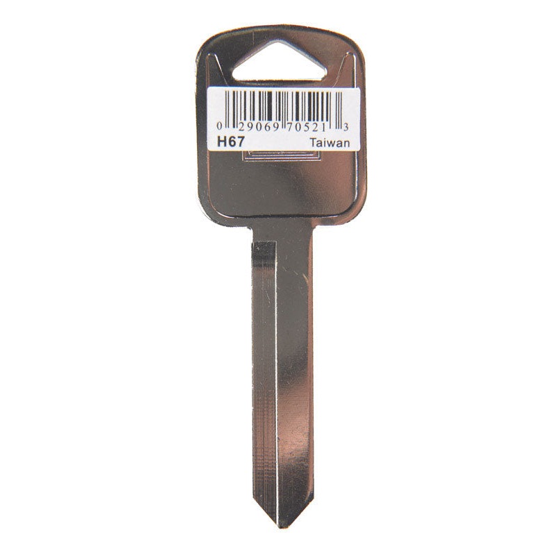 Hy-Ko Automotive Key Blank EZ# H67 Double sided Nickel-Plated Brass Ford 10 pk