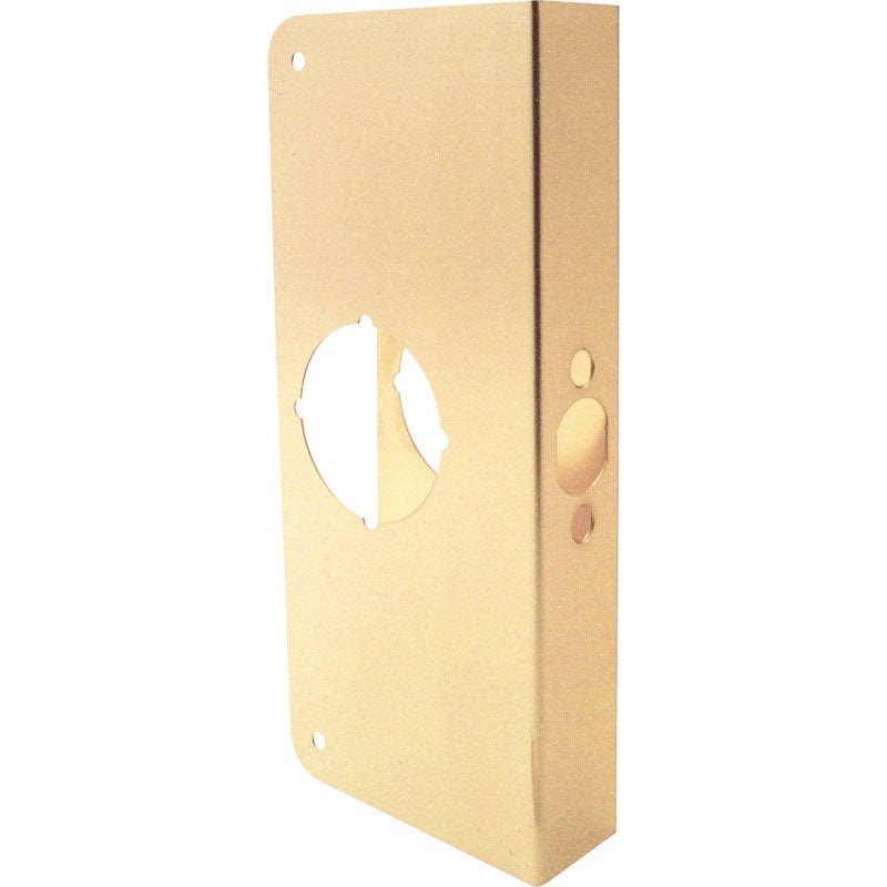 Prime-Line Door Reinforcer Entry 2.31 in. 10.69 in. x 5.69 in. x 2.31 in. Brass Solid Brass Use on T