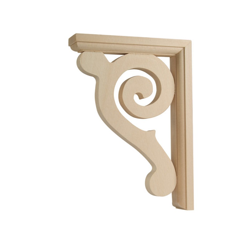 Waddell Hardwood Satin Decorative Shelf Bracket 8-1/2 in. L x 1-1/2 in. W x 6 in. H
