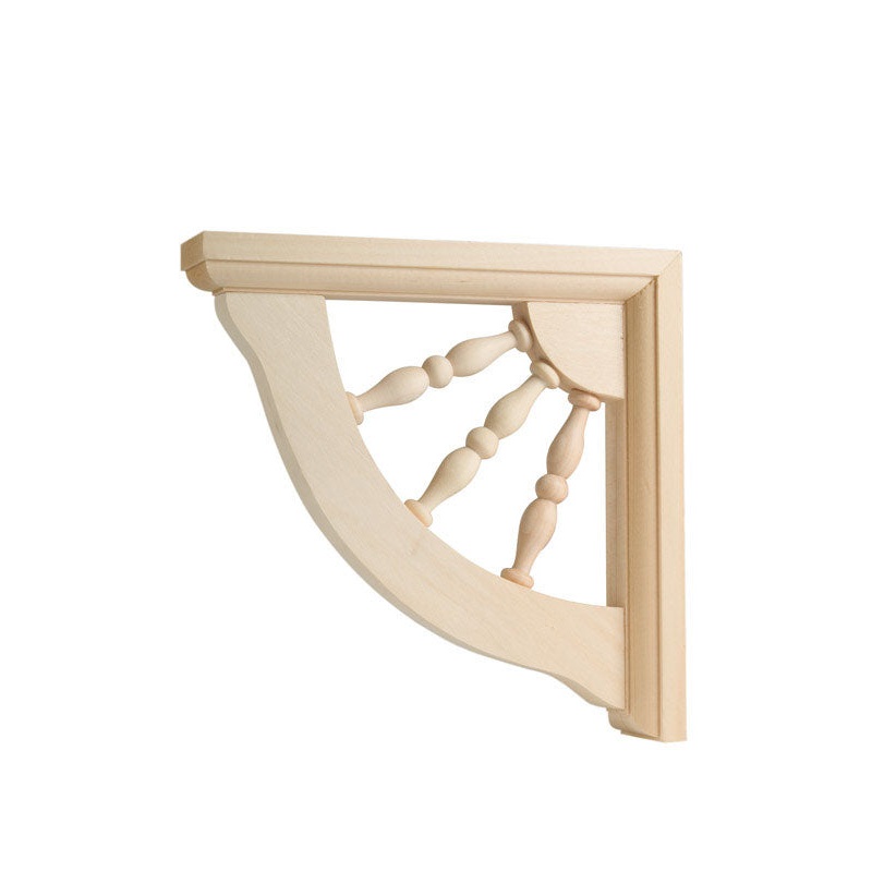 Waddell Hardwood Wood Decorative Shelf Bracket 7 in. L x 1-1/2 in. W x 7 in. H