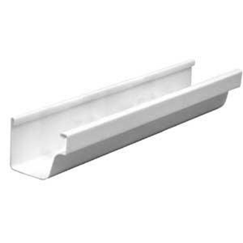 Euramax M0573 Roofing Gutter, 10 ft L, 5 in W, Vinyl, Pack of 8