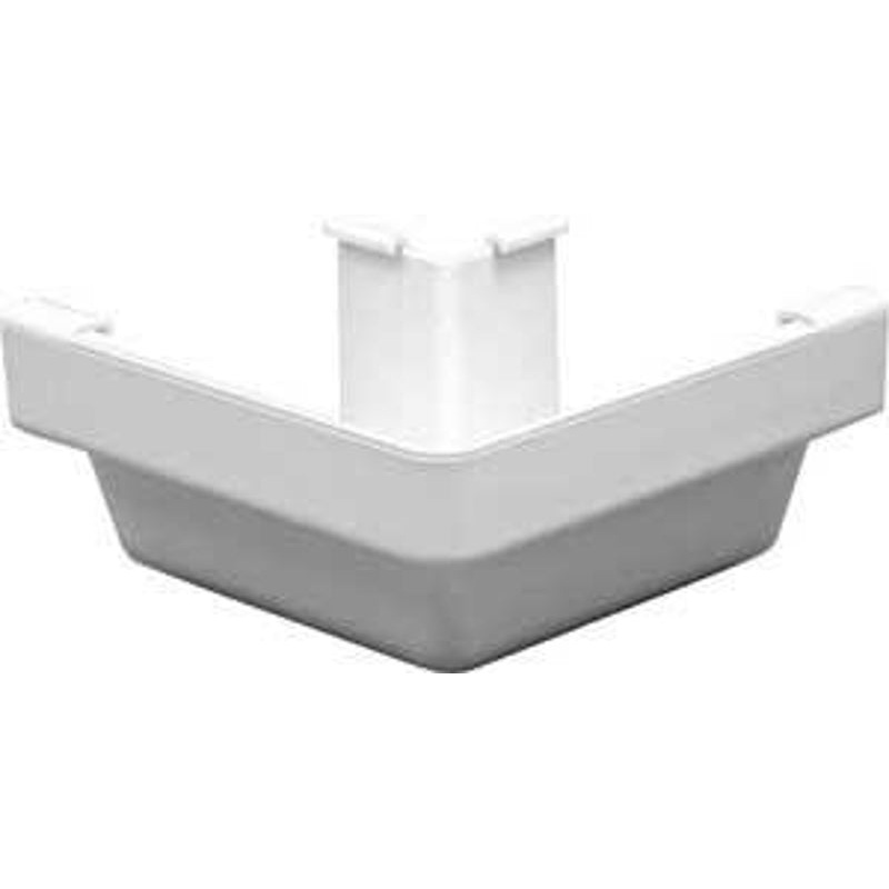 Euramax TUFFFLO M0503 Gutter Outside Corner, 5 in Gutter, Vinyl, White