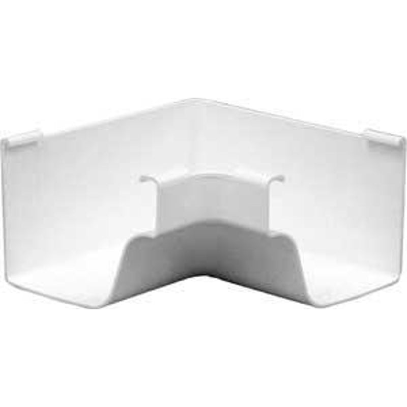 Euramax TUFFFLO M0504 Gutter Inside Corner, 5 in Gutter, Vinyl, White