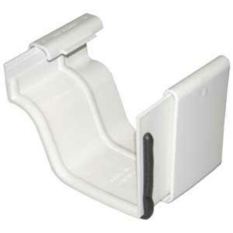 Euramax TUFFFLO M0608 Gutter Connector, 5 in Gutter, K-Style Gutter, Vinyl, White
