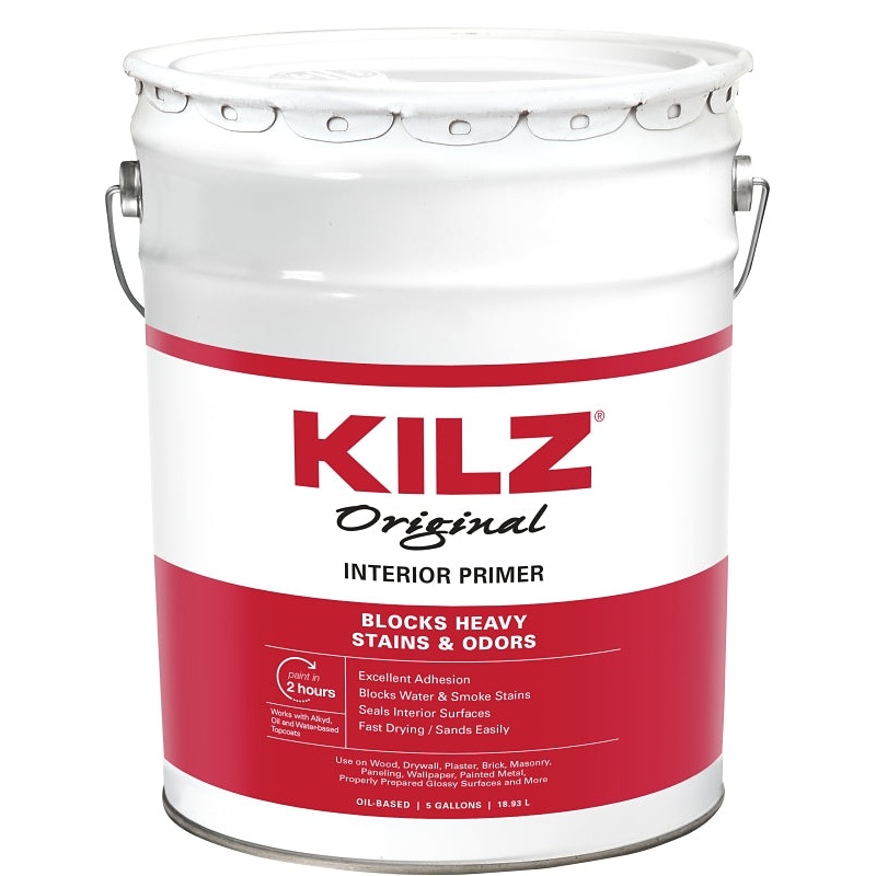 Kilz 10030 Primer, White, 5 gal, Can