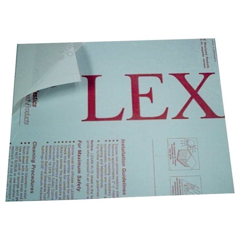 Plaskolite 1PC1824A Safety Sheet, 24 in L, 18 in W, 0.093 in Thick, Clear, Pack of 6