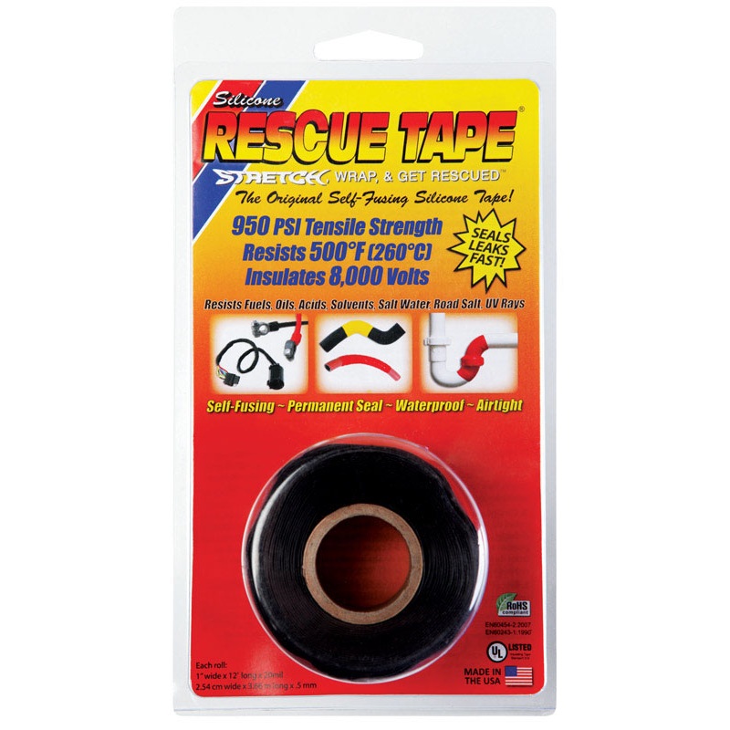 Rescue Tape 1 in. W x 12 ft. L Silicone Tape Black