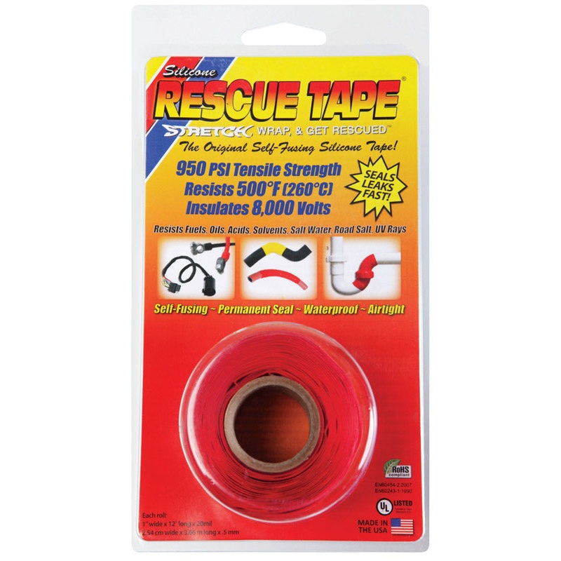 Rescue Tape 1 in. W x 12 ft. L Silicone Tape Red