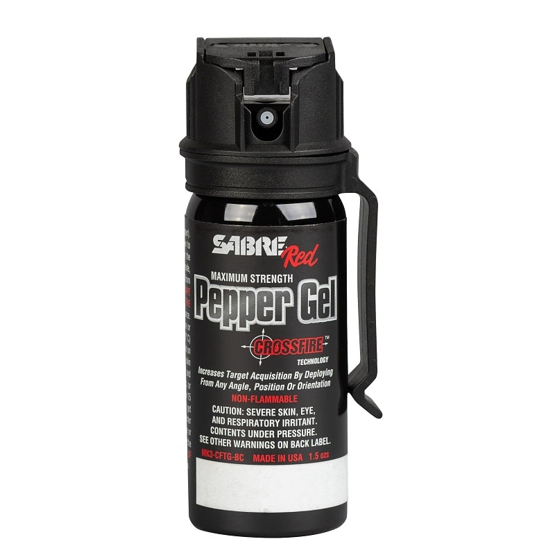Sabre MK3-CFTG-BC Pepper Gel with Belt Clip, 1.8 oz, Black
