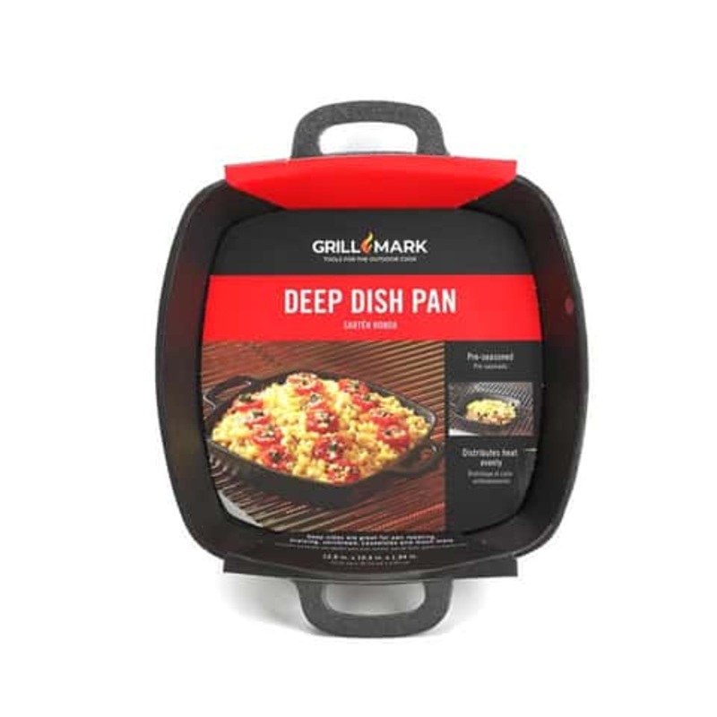 Grill Mark Cast Iron Deep Dish Pan 12.8 x 10.3