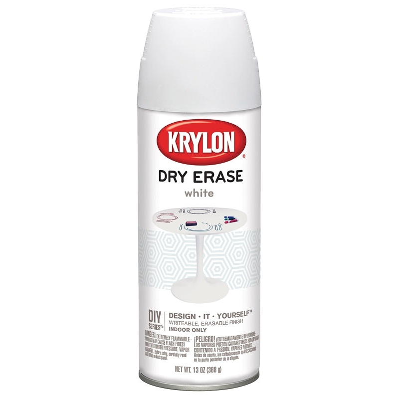 Krylon K03942000 Dry Erase Spray Paint, White, 11.5 oz