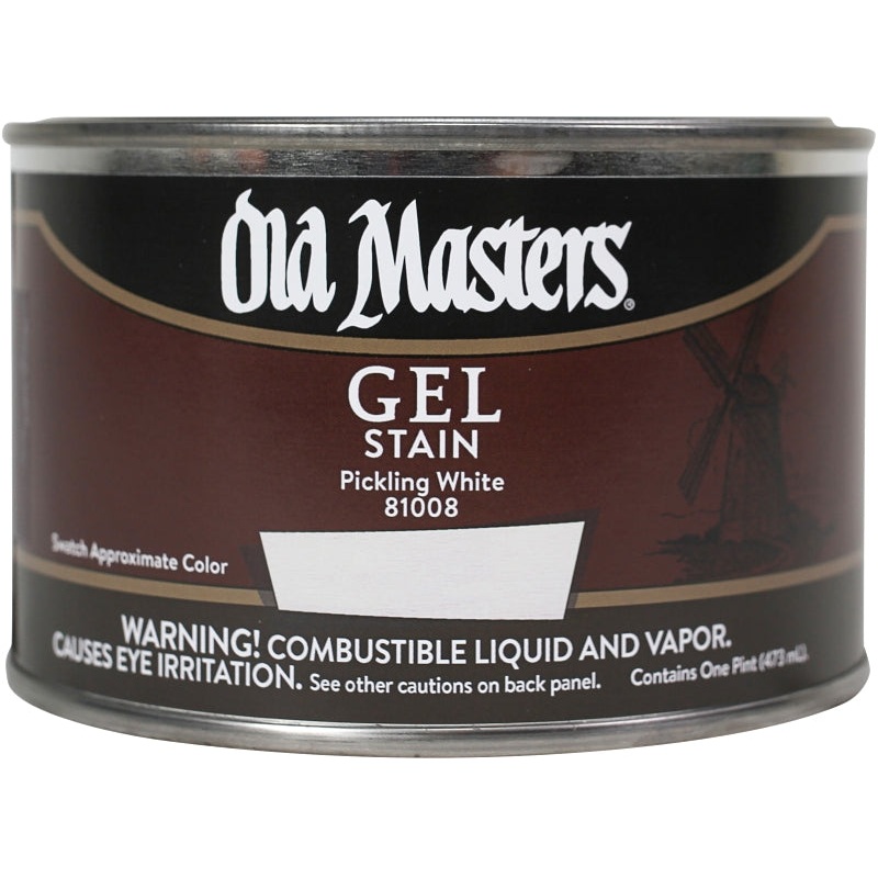 Old Masters 81008 Gel Stain, Pickling White, Liquid, 1 pt, Can