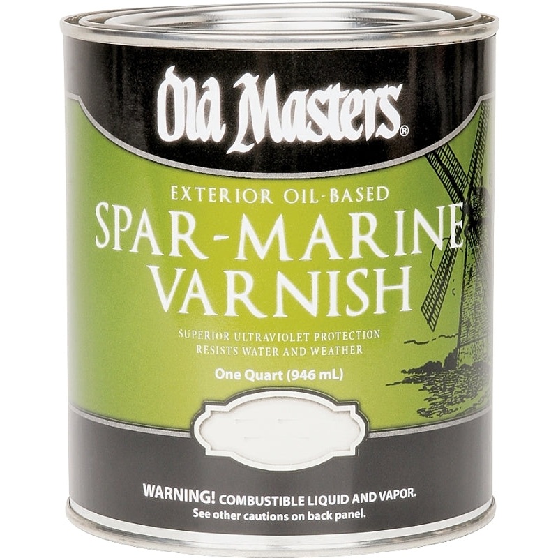 Old Masters 92304 Spar Marine Varnish, Satin, Liquid, 4 qt, Can