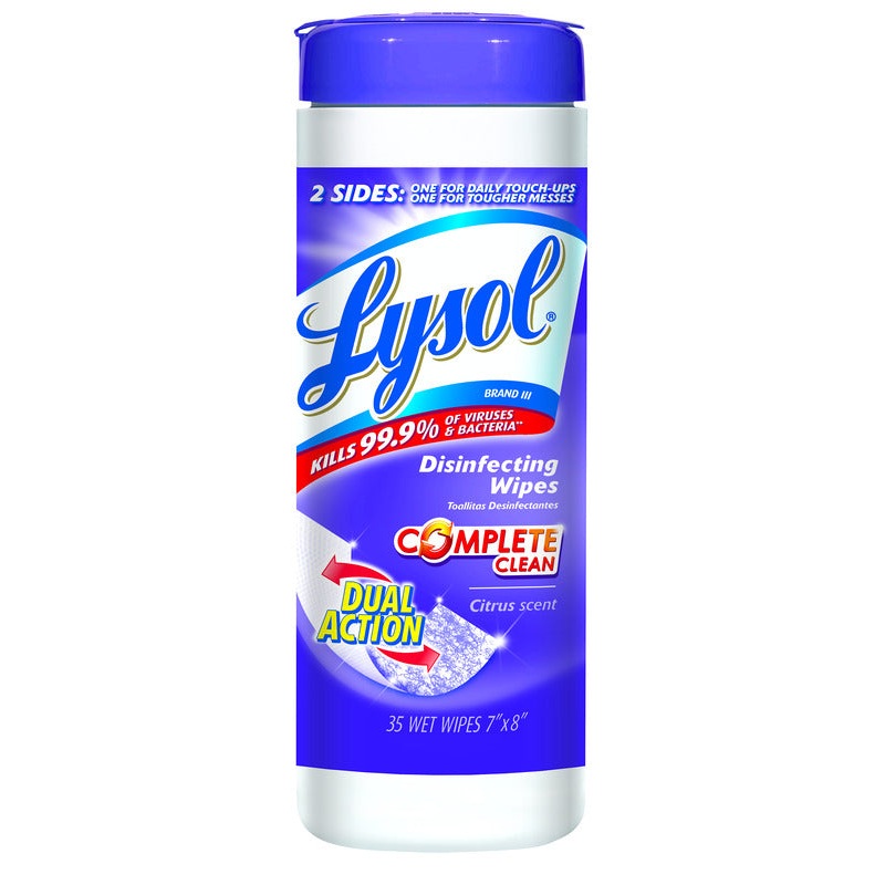 Lysol Dual Action Citrus Scent Antibacterial Disinfectant 35 ct 1 pk