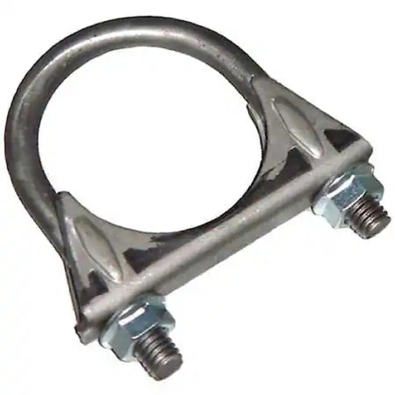 4 Heavy Duty Muffler Clamp with 3/8 U-bolt and Flange Nuts