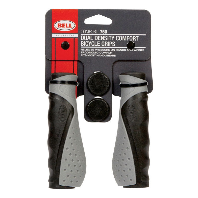Bell Sports Comfort 750 Rubber Bike Grips Grey/Black