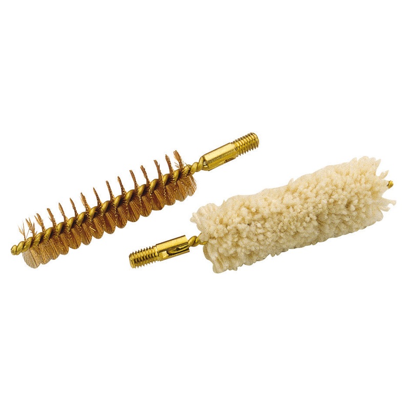 Bronze Bristle Bore Brush & Cotton Swab .50 cal