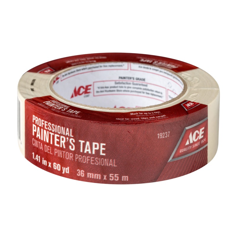 Ace Professional 1.41 in. W X 60 yd L Beige Medium Strength Painter’s Tape 1 pk