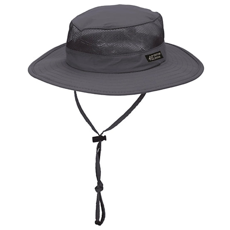 DPC Men’s Supplex Big Brim Mesh Side Hat, UPF 50+ Protection Charcoal