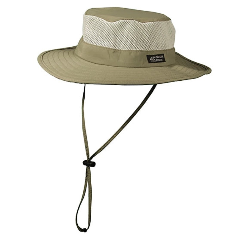 DPC Men’s Supplex Big Brim Mesh Side Hat, UPF 50+ Protection Charcoal Fossil