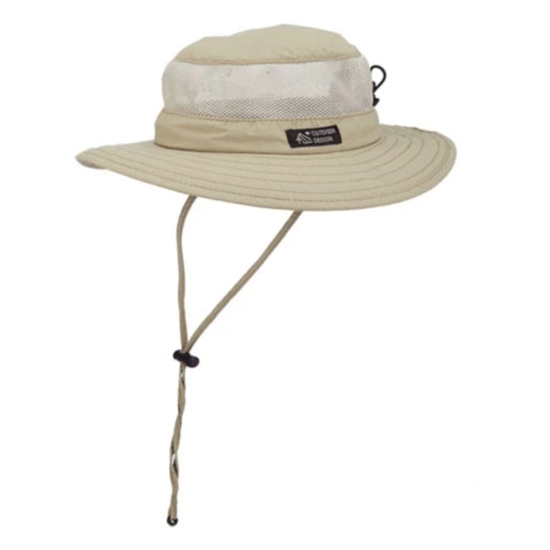 DPC Men’s Supplex Big Brim Mesh Side Hat, UPF 50+ Protection Charcoal Khaki