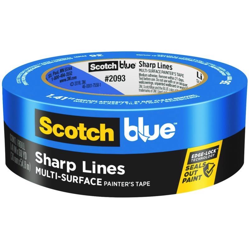 ScotchBlue 1.41 in. W X 60 yd L Blue Medium Strength Painter’s Tape 1 pk