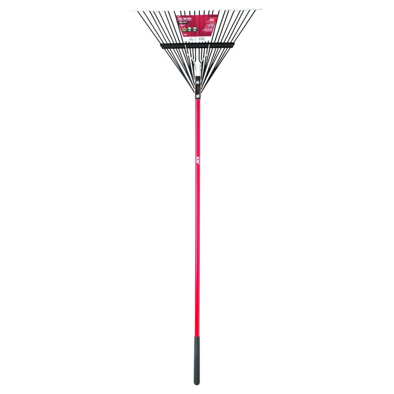 Ace 65 in. 24 Tine Steel Rake Fiberglass Handle