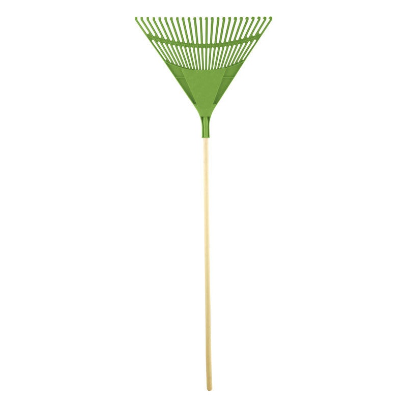 Bloom 24 Tine Poly Rake Wood Handle