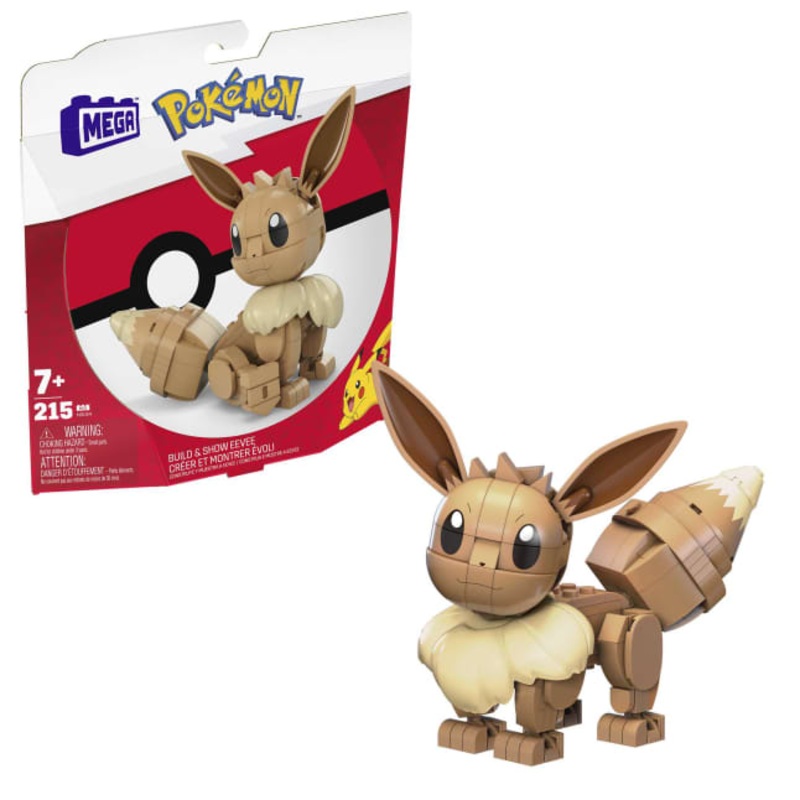 MEGA Pokmon Building Toy Kit Eevee With 1 Action Figure (215 Pieces) For Kids