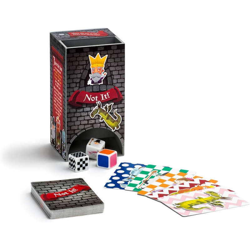 Not It Dice Games for Kids Strategy Game for Family Night Fun Card Game Stocking Stuffer Gift 3+ Players Ages 6+ Castle Land