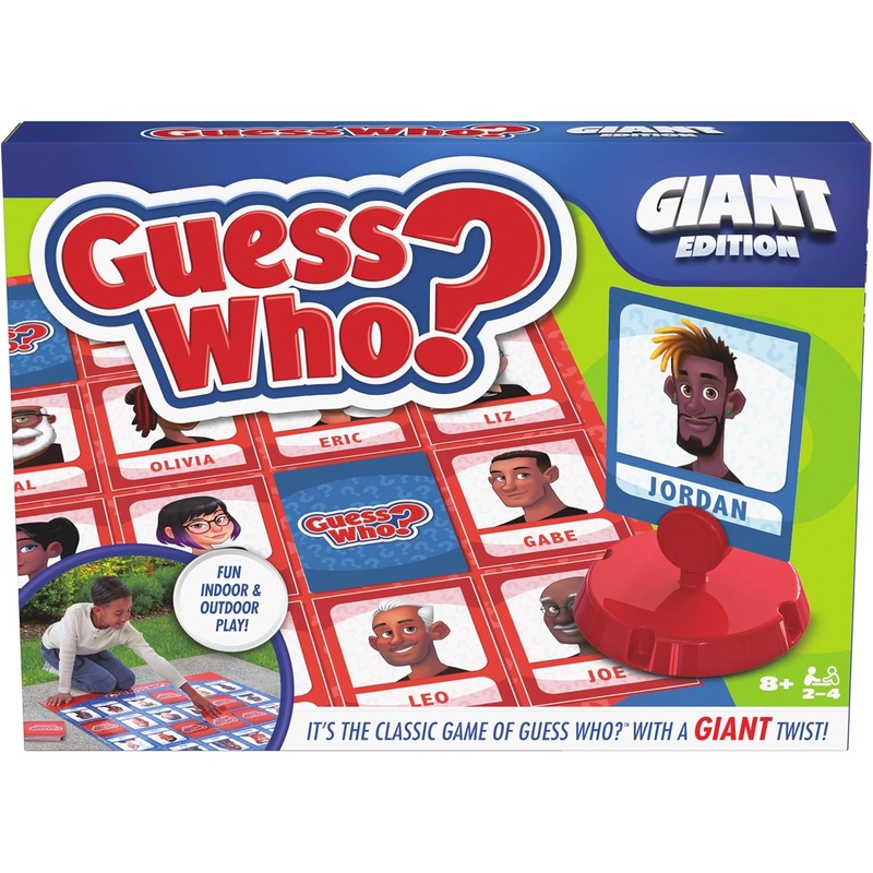 Spin Master Games, Guess Who? Giant Edition, Family Game for Indoor & Outdoor Fun with Big Oversized Board, for Family and Kids, 2-4 Players, Ages 6 & Up