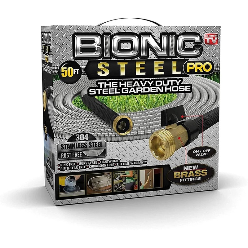 Bionic Steel Pro 5/8 in. D X 50 ft. L Heavy Duty Commercial Grade Garden Hose