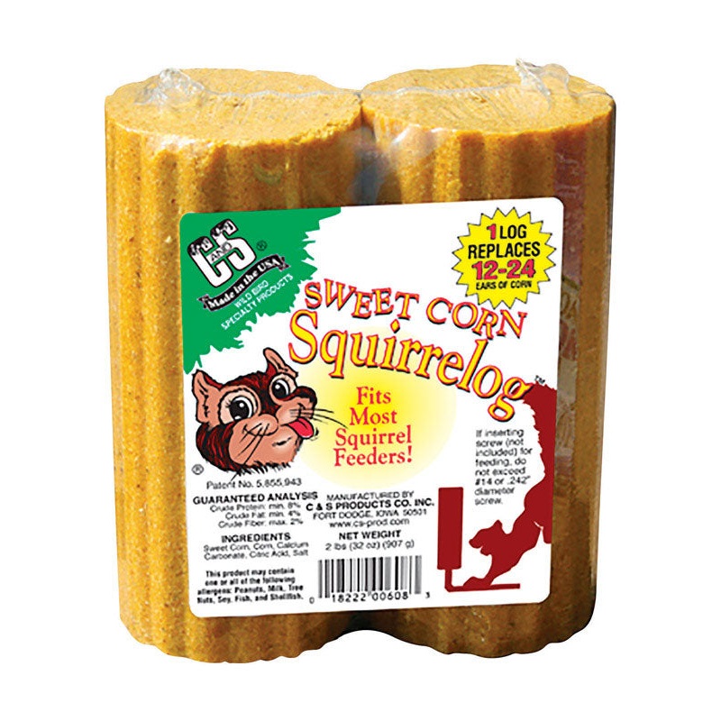 C&S Products Squirrelog Wildlife Corn Squirrel and Critter Food 32 oz