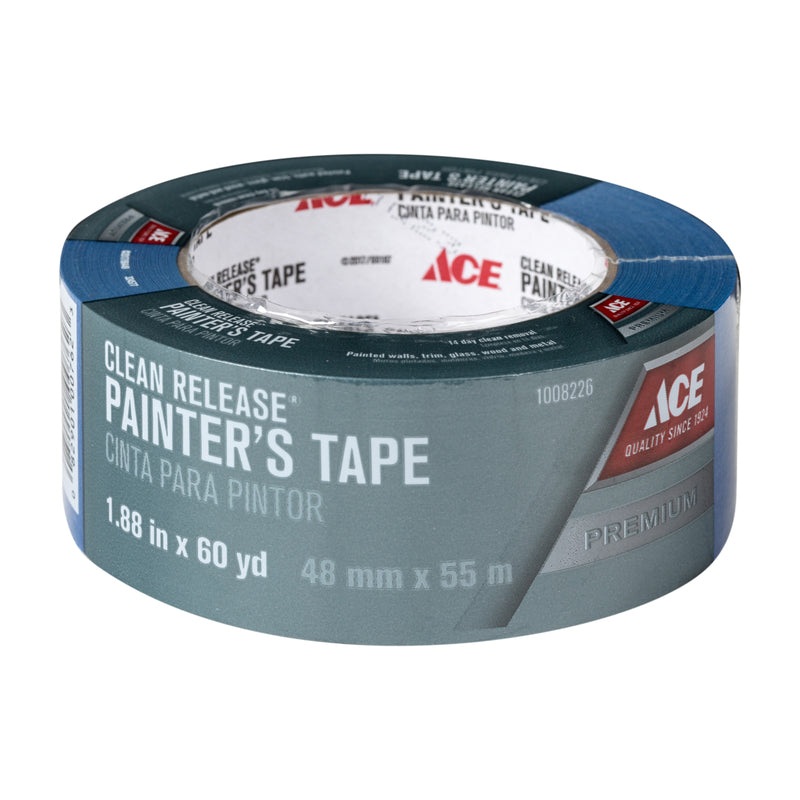 Ace Clean Release 1.88 in. W X 60 yd L Blue Medium Strength Painter’s Tape 1 pk