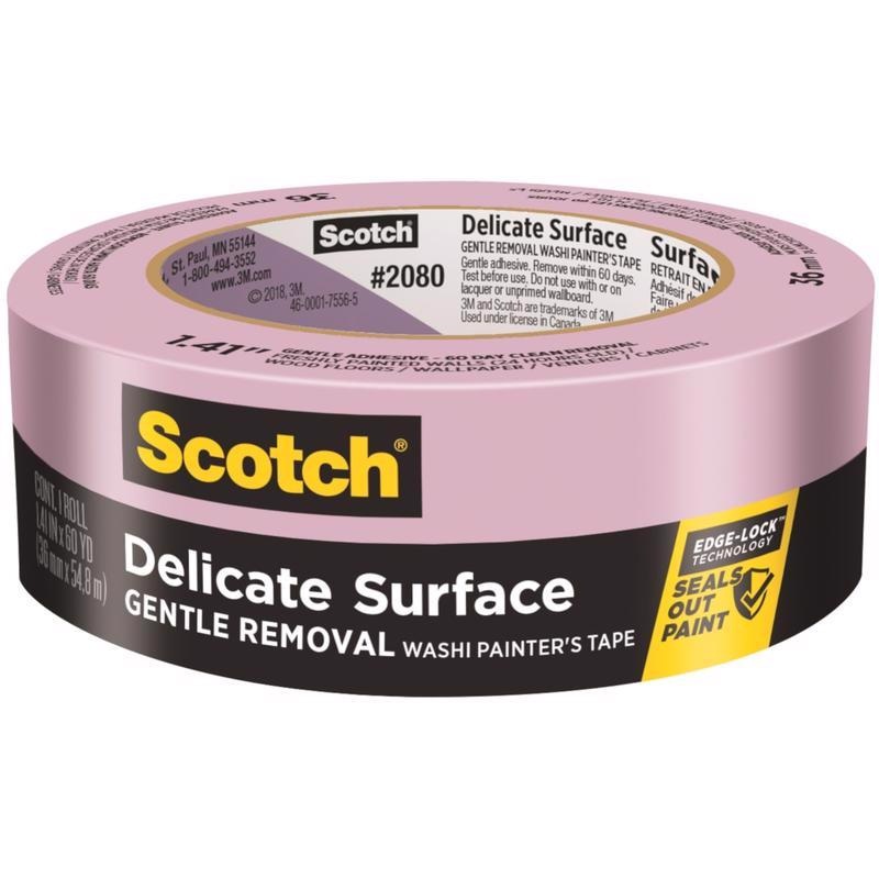 Scotch 1.41 in. W X 60 yd L Purple Medium Strength Painter’s Tape 1 pk