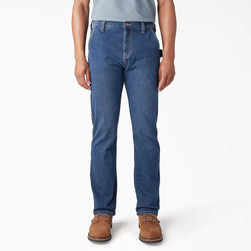 Dickies FLEX Regular Fit Carpenter Utility Jeans (Medium Denim Wash) Size 40×30