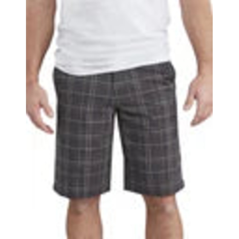 Dickies Men’s X-Series Active Waist Plaid Shorts, 11 – Gray  Waist 38