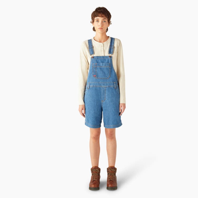 Dickies Women’s Relaxed Fit Bib Shortalls, 7 XS