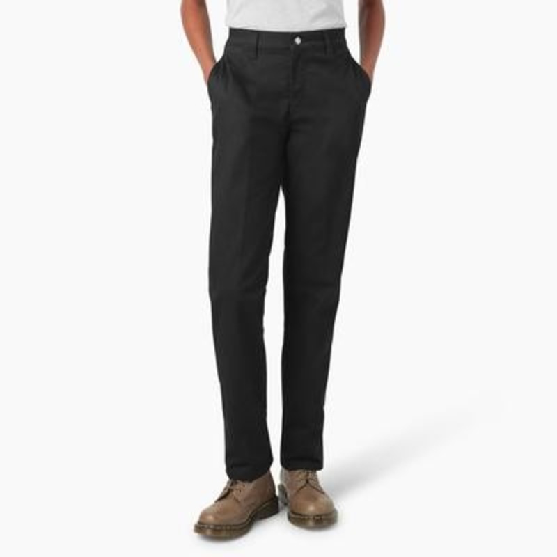 Dickies Women’s Super Flex Straight Leg Work Pants (Black) Size 32