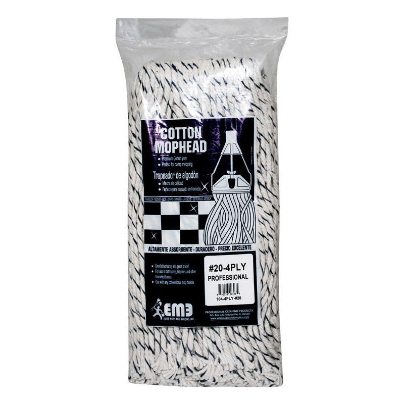 Elite Mops and Brooms #20 Cut End Cotton Mop Refill 1 pk