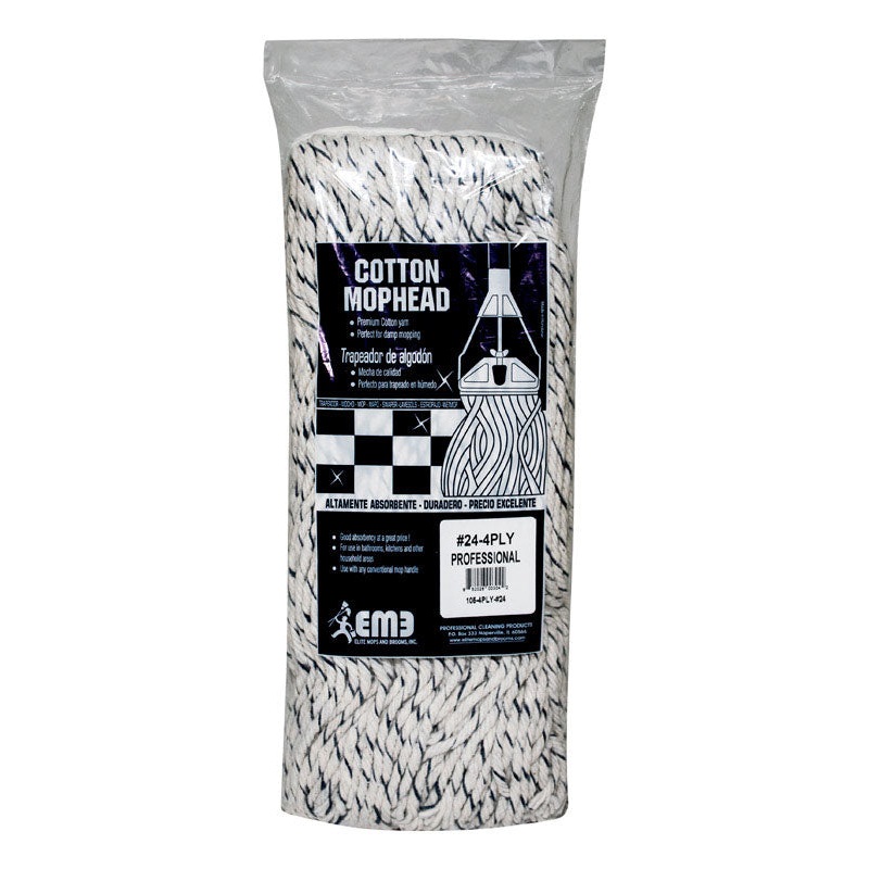 Elite Mops and Brooms #24 Cut End Cotton Mop Refill 1 pk