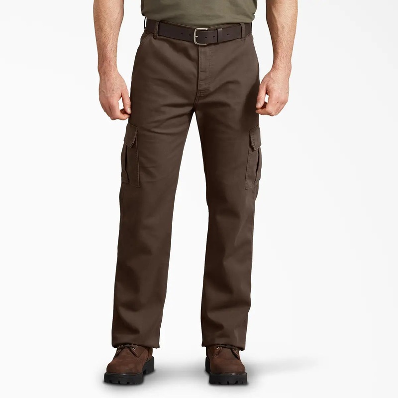 Men’s FLEX Regular Fit Tough Max Cargo Pants (Duck Brown) Size 34×32