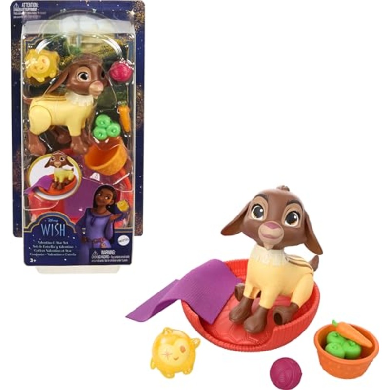Disney Wish Valentino & Star Set with 2 Figures & 6 Accessories Goat Figure Bends Back Legs