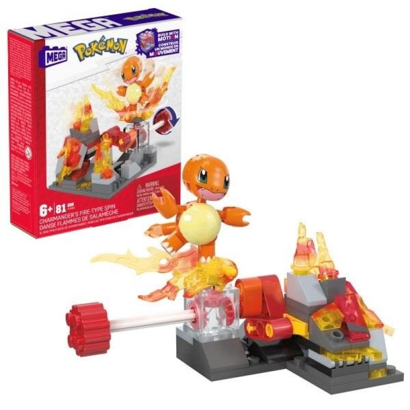 MEGA Pokmon Charmander’s Fire-Type Spin Building Toy Kit