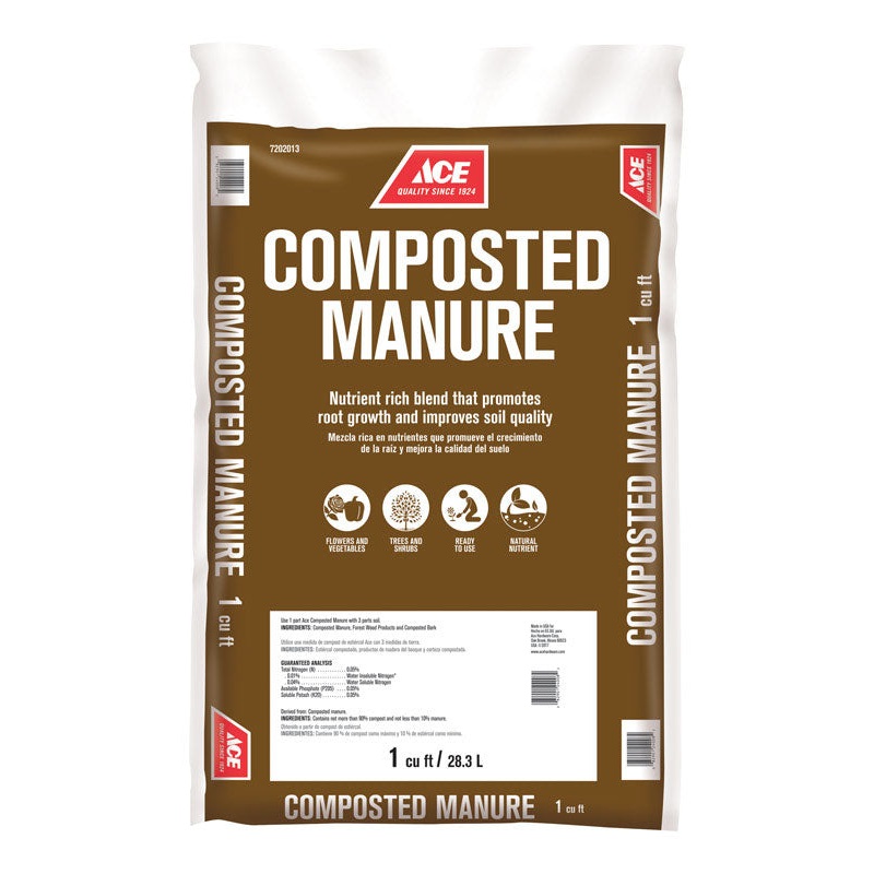 Ace Organic Compost Manure 1 cu ft 36 lb (In-Store Pickup Only)