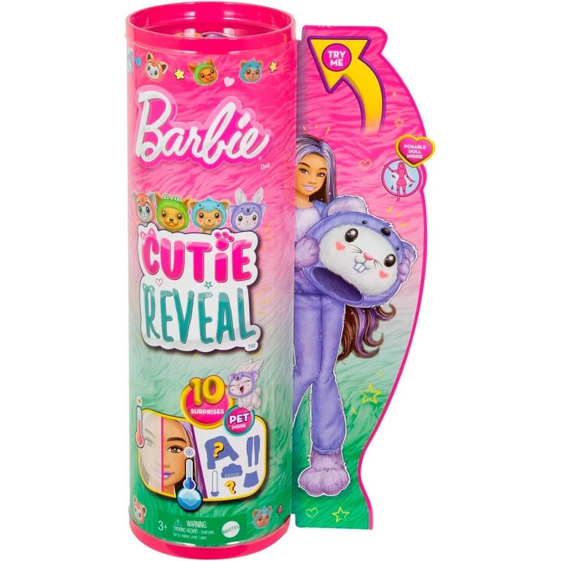 Barbie Cutie Reveal Doll & Accessories with Animal Costume